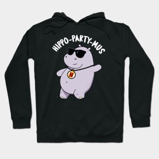 Hippo-party-mus Funny Animal Hippo Pun Hoodie